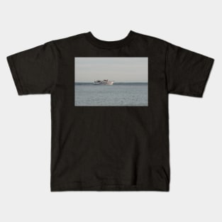 boat on the lake michigan Kids T-Shirt